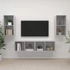 Kép 1/5 - 4 db betonszürke szerelt fa falra szerelhető TV-szekrény