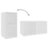 Kép 8/9 - 2 db fehér szerelt fa TV-szekrény 72 x 35 x 36,5 cm