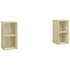 Kép 2/9 - 2 db sonoma tölgy színű szerelt fa TV-szekrény 72x35x36,5 cm