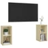 Kép 3/9 - 2 db sonoma tölgy színű szerelt fa TV-szekrény 72x35x36,5 cm