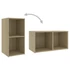 Kép 8/9 - 2 db sonoma tölgy színű szerelt fa TV-szekrény 72x35x36,5 cm
