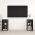 Kép 1/9 - 2 db magasfényű szürke szerelt fa TV-szekrény 72 x 35 x 36,5 cm