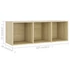 Kép 9/9 - 2 db sonoma tölgy színű szerelt fa TV-szekrény 107 x 35 x 37 cm