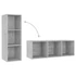 Kép 8/9 - 2 db betonszürke szerelt fa TV-szekrény 107 x 35 x 37 cm