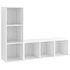 Kép 2/8 - 2 db fehér szerelt fa TV-szekrény 107 x 35 x 37 cm