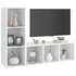 Kép 3/8 - 2 db fehér szerelt fa TV-szekrény 107 x 35 x 37 cm