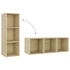 Kép 8/9 - 2 db sonoma tölgy színű szerelt fa TV-szekrény 107 x 35 x 37 cm