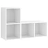 Kép 2/8 - 2 db fehér szerelt fa TV-szekrény 72 x 35 x 36,5 cm