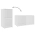 Kép 7/8 - 2 db fehér szerelt fa TV-szekrény 72 x 35 x 36,5 cm