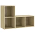 Kép 2/8 - 2 db sonoma tölgy színű szerelt fa TV-szekrény 72x35x36,5 cm
