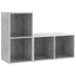 Kép 2/8 - 2 db betonszürke szerelt fa TV-szekrény 72 x 35 x 36,5 cm