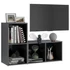 Kép 3/8 - 2 db magasfényű szürke szerelt fa TV-szekrény 72 x 35 x 36,5 cm
