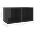 Kép 8/8 - 2 db magasfényű szürke szerelt fa TV-szekrény 72 x 35 x 36,5 cm