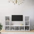 Kép 1/8 - 3 db fehér szerelt fa TV-szekrény 107 x 35 x 37 cm