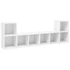 Kép 2/7 - 4 db fehér szerelt fa TV-szekrény 72 x 35 x 36,5 cm