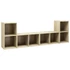 Kép 2/8 - 4 db sonoma tölgy színű szerelt fa TV-szekrény 72x35x36,5 cm