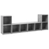 Kép 2/8 - 4 db betonszürke szerelt fa TV-szekrény 72 x 35 x 36,5 cm