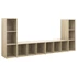 Kép 2/8 - 4 db sonoma tölgy színű szerelt fa TV-szekrény 107 x 35 x 37 cm