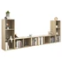 Kép 3/8 - 4 db sonoma tölgy színű szerelt fa TV-szekrény 107 x 35 x 37 cm