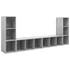 Kép 2/8 - 4 db betonszürke szerelt fa TV-szekrény 107 x 35 x 37 cm