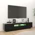 Kép 4/10 - Fekete TV-szekrény LED-lámpákkal 180 x 35 x 40 cm