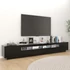 Kép 3/10 - Fekete TV-szekrény LED-lámpákkal 260 x 35 x 40 cm