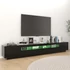 Kép 5/10 - Fekete TV-szekrény LED-lámpákkal 260 x 35 x 40 cm