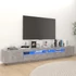 Kép 1/10 - Betonszürke TV-szekrény LED-lámpákkal 260 x 35 x 40 cm