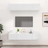 Kép 1/11 - 4 db fehér szerelt fa TV-szekrény 80 x 30 x 30 cm
