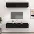 Kép 1/11 - 4 db fekete szerelt fa TV-szekrény 80 x 30 x 30 cm