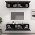 Kép 3/11 - 4 db fekete szerelt fa TV-szekrény 80 x 30 x 30 cm