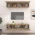 Kép 3/11 - 4 db sonoma-tölgy színű szerelt fa TV-szekrény 80 x 30 x 30 cm