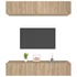Kép 4/11 - 4 db sonoma-tölgy színű szerelt fa TV-szekrény 80 x 30 x 30 cm
