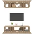 Kép 5/11 - 4 db sonoma-tölgy színű szerelt fa TV-szekrény 80 x 30 x 30 cm