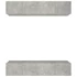 Kép 2/11 - 4 db betonszürke szerelt fa fali TV-szekrény 80 x 30 x 30 cm