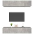 Kép 4/11 - 4 db betonszürke szerelt fa fali TV-szekrény 80 x 30 x 30 cm