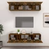 Kép 3/11 - 4 db füstös tölgy színű szerelt fa TV-szekrény 80 x 30 x 30 cm