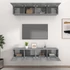 Kép 3/11 - 4 db szürke sonoma színű szerelt fa TV-szekrény 80 x 30 x 30 cm