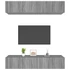 Kép 4/11 - 4 db szürke sonoma színű szerelt fa TV-szekrény 80 x 30 x 30 cm