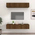 Kép 1/11 - 4 db barna tölgy színű szerelt fa TV-szekrény 80 x 30 x 30 cm