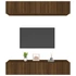 Kép 4/11 - 4 db barna tölgy színű szerelt fa TV-szekrény 80 x 30 x 30 cm