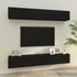 Kép 1/8 - 4 db fekete fali TV-szekrény 100 x 30 x 30 cm