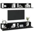 Kép 3/8 - 4 db fekete fali TV-szekrény 100 x 30 x 30 cm