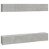 Kép 2/8 - 4 db betonszürke fali TV-szekrény 100 x 30 x 30 cm