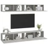 Kép 3/8 - 4 db betonszürke fali TV-szekrény 100 x 30 x 30 cm