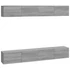 Kép 2/8 - 4 db szürke sonoma színű fali TV-szekrény 100 x 30 x 30 cm