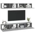Kép 3/8 - 4 db szürke sonoma színű fali TV-szekrény 100 x 30 x 30 cm