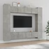 Kép 1/11 - 8 részes betonszürke szerelt fa TV-szekrényszett