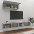 Kép 3/7 - 3 részes betonszürke szerelt fa TV-szekrényszett