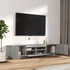 Kép 6/11 - 2 részes szürke sonoma színű fa TV-szekrény szett LED-lámpákkal